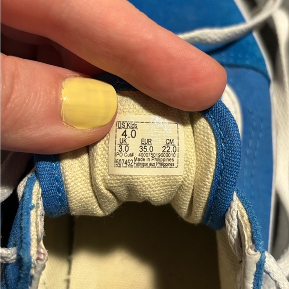 VANS Blue Old Skool Low Classic Sneakers Kids Youth Size 4 - Picture 6 of 6